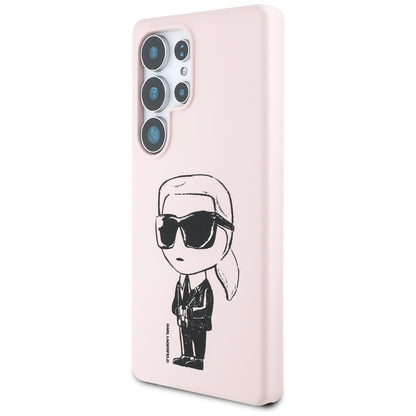 MagSafe-deksel for Samsung Galaxy S25 Ultra S938, Karl Lagerfeld, Silicone Graffiti, Rosa