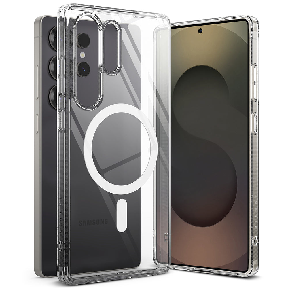 MagSafe-deksel for Samsung Galaxy S25 Ultra S938, Ringke, Fusion, Transparent