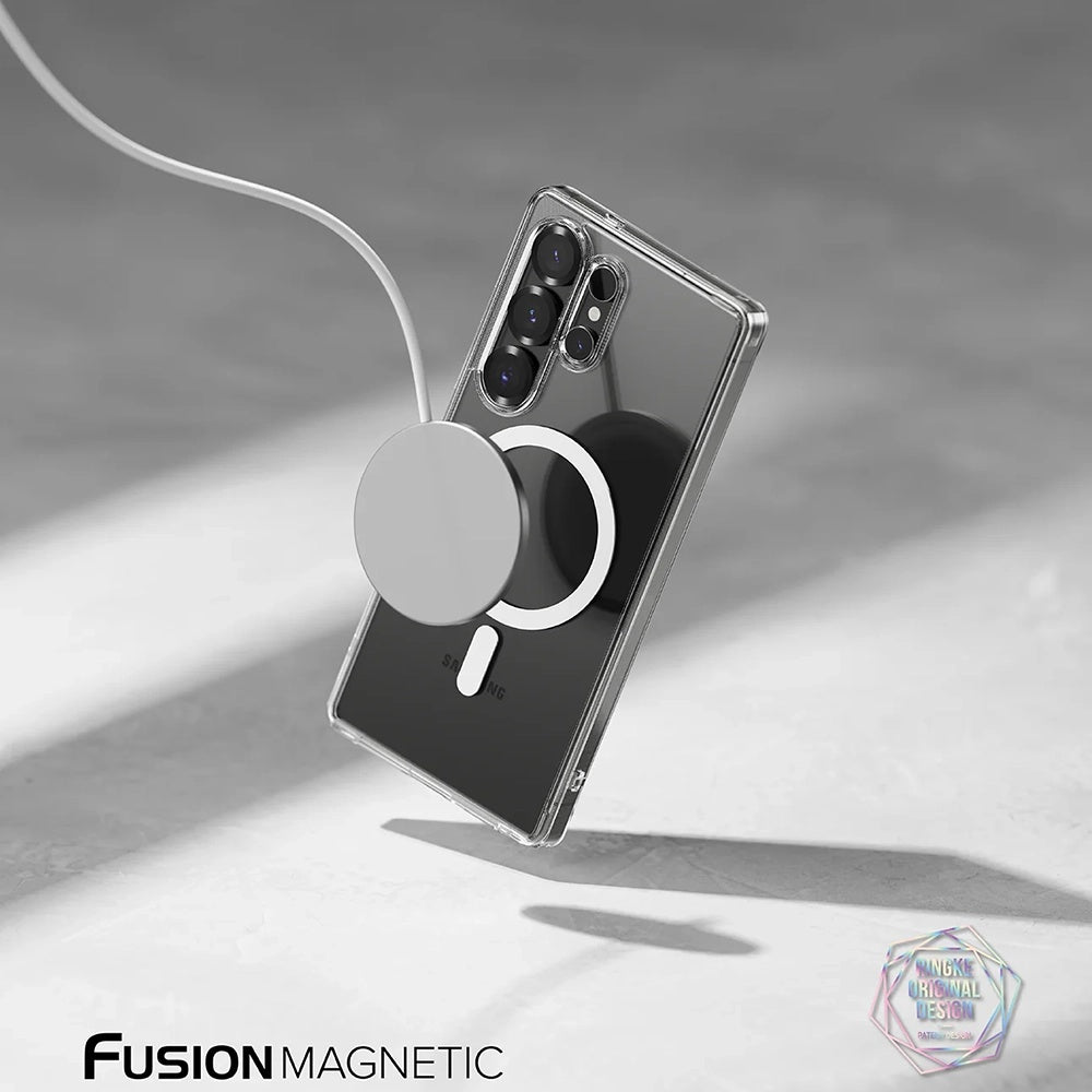 MagSafe-deksel for Samsung Galaxy S25 Ultra S938, Ringke, Fusion, Matt Transparent