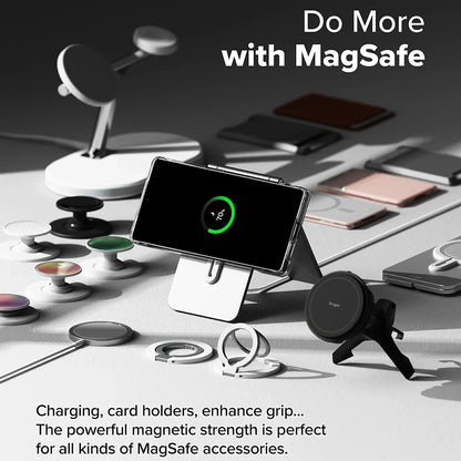 MagSafe-deksel for Samsung Galaxy S25 Ultra S938, Ringke, Fusion, Matt Transparent