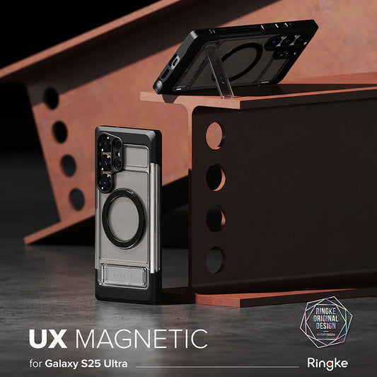 MagSafe-deksel for Samsung Galaxy S25 Ultra S938, Ringke, UX, Gjennomsiktig