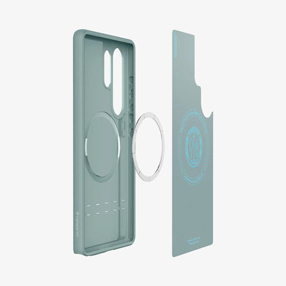 MagSafe-deksel for Samsung Galaxy S25 Ultra S938, Spigen, Caseology Parallax, Grønn ACS09053
