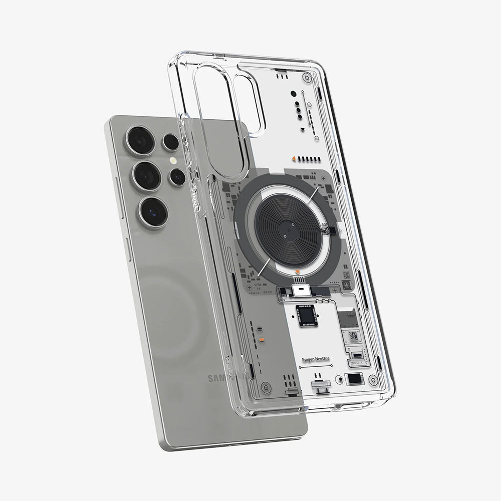 MagSafe-deksel for Samsung Galaxy S25 Ultra S938, Spigen, Ultra Hybrid Neo One, Gjennomsiktig