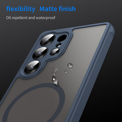 MagSafe-deksel for Samsung Galaxy S25 Ultra S938, Techsuit, HaloFrost II, Marineblå