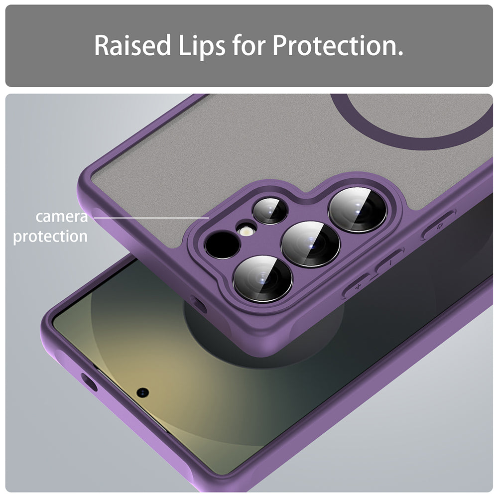 MagSafe-deksel for Samsung Galaxy S25 Ultra S938, Techsuit, HaloFrost II, Lilla