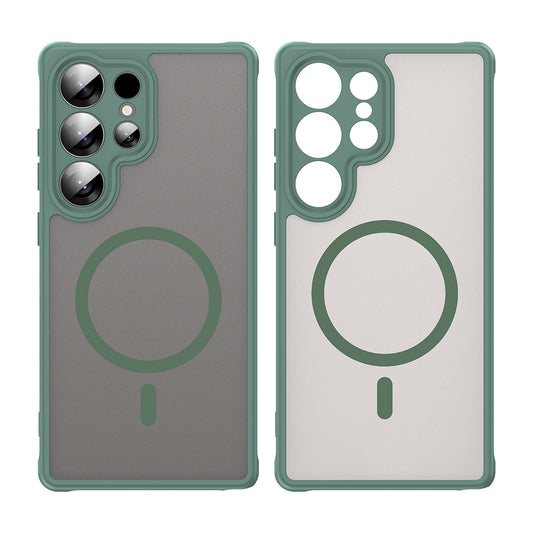 MagSafe-deksel for Samsung Galaxy S25 Ultra S938, Techsuit, HaloFrost II, Grønn