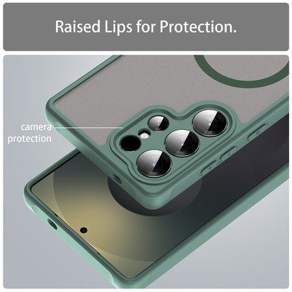 MagSafe-deksel for Samsung Galaxy S25 Ultra S938, Techsuit, HaloFrost II, Grønn