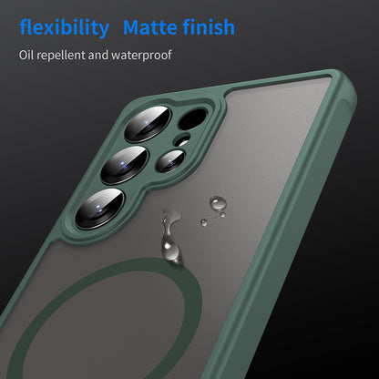 MagSafe-deksel for Samsung Galaxy S25 Ultra S938, Techsuit, HaloFrost II, Grønn