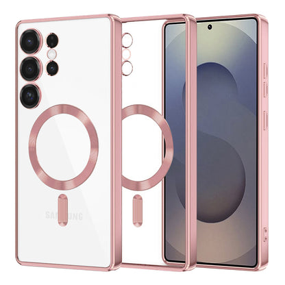 MagSafe-deksel for Samsung Galaxy S25 Ultra S938, Techsuit, Luxury Crystal, Rosa
