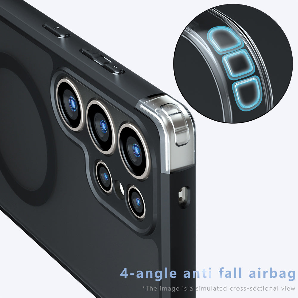 MagSafe-deksel for Samsung Galaxy S25 Ultra S938, Techsuit, PureFrost, Satinert svart