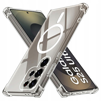 MagSafe-deksel for Samsung Galaxy S25 Ultra S938, Techsuit, støtsikker, gjennomsiktig
