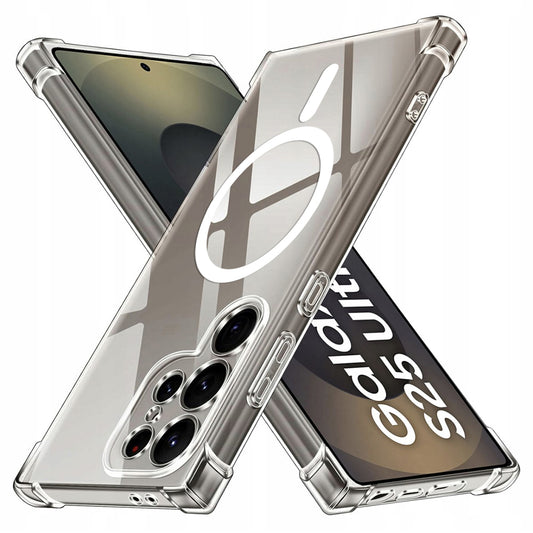 MagSafe-deksel for Samsung Galaxy S25 Ultra S938, Techsuit, støtsikker, gjennomsiktig