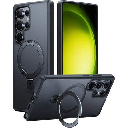 MagSafe-deksel for Samsung Galaxy S25 Ultra S938, Torras, Ostand, svart