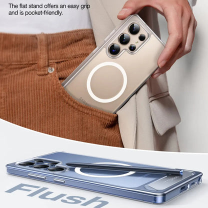 MagSafe-deksel for Samsung Galaxy S25 Ultra S938, Torras, Pstand, Gjennomsiktig