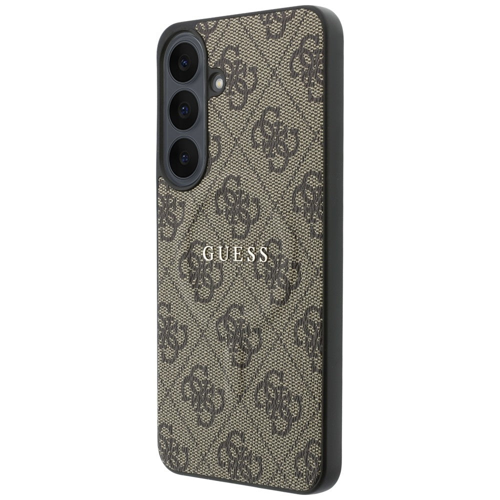 MagSafe-deksel til Samsung Galaxy S26 FE S741, Guess, 4G Embossed Ring Classic Logo, brun