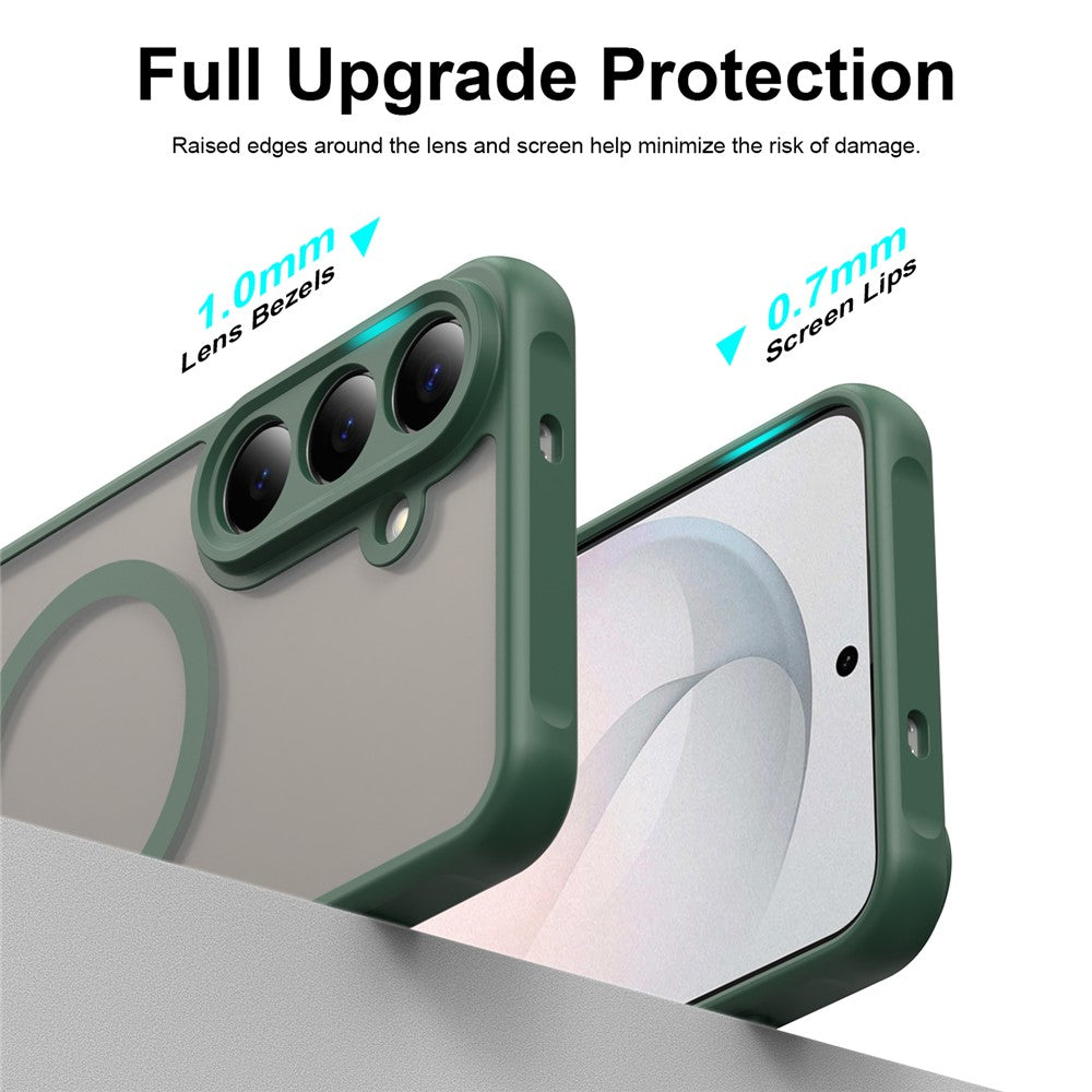 MagSafe-deksel for Samsung Galaxy S26 FE S741, Techsuit, HaloFrost II, Grønn