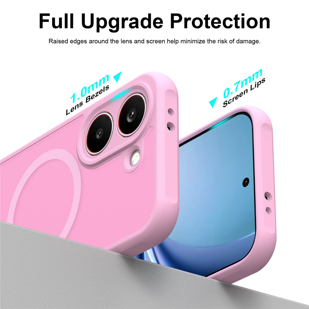 MagSafe-deksel for Samsung Galaxy S26 FE S741, Techsuit, HaloFrost II, Rosa