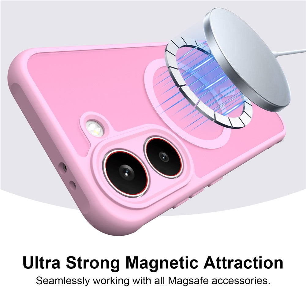 MagSafe-deksel for Samsung Galaxy S26 FE S741, Techsuit, HaloFrost II, Rosa
