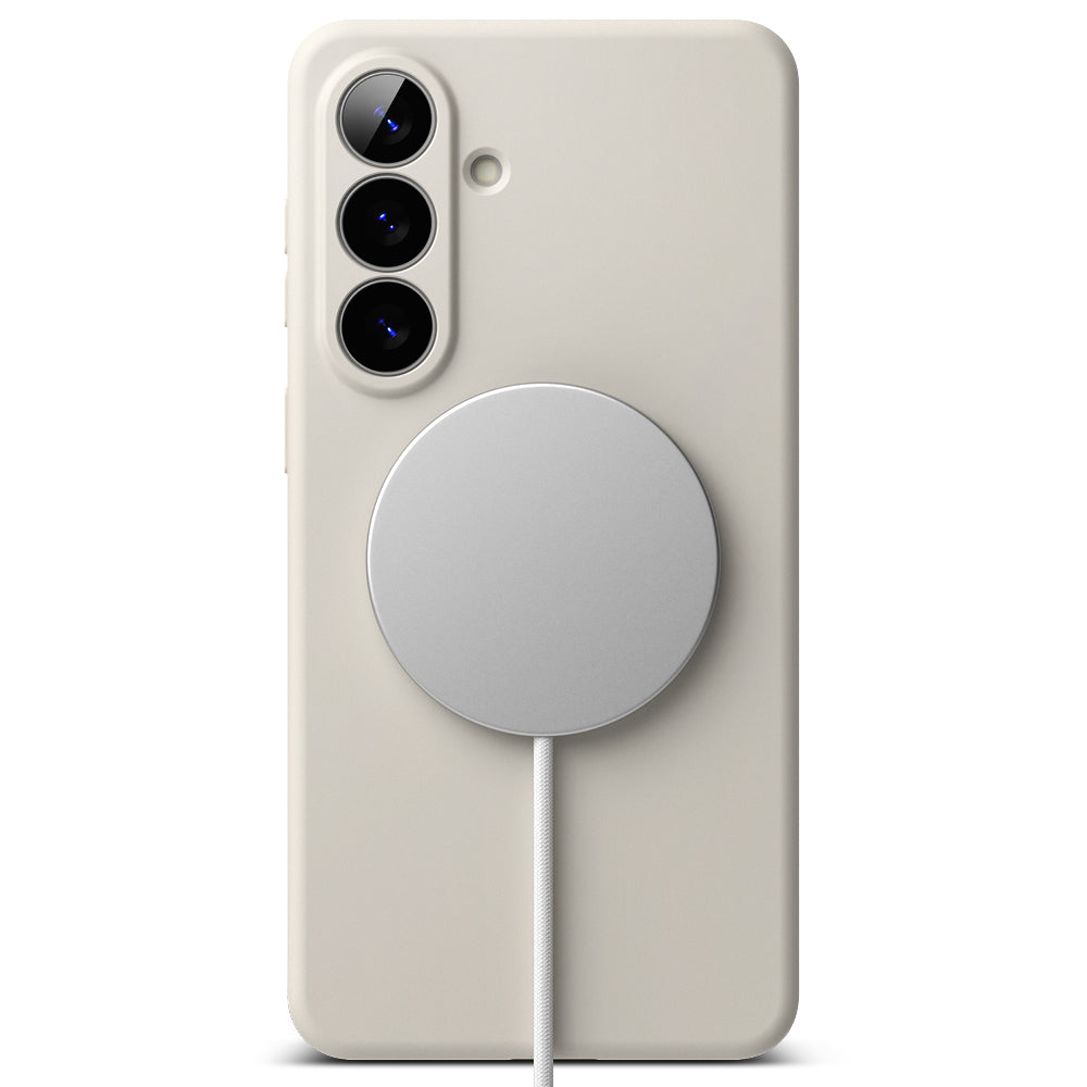MagSafe-deksel for Samsung Galaxy S26 Plus, Ringke, Silikon, Krem