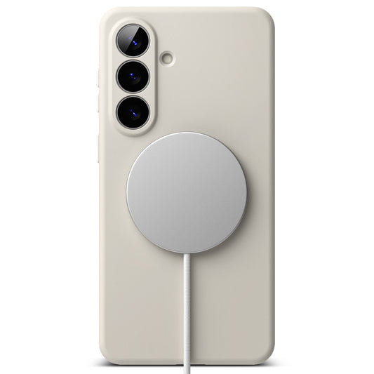 MagSafe-deksel for Samsung Galaxy S26 Plus, Ringke, Silikon, Krem