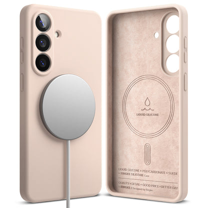 MagSafe-deksel for Samsung Galaxy S26 Plus, Ringke, Silikon, Rosa