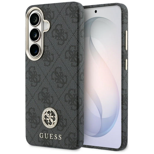 MagSafe-deksel for Samsung Galaxy S26 Plus S947, Guess, 4G Rhinestone Rundt Logo, Svart