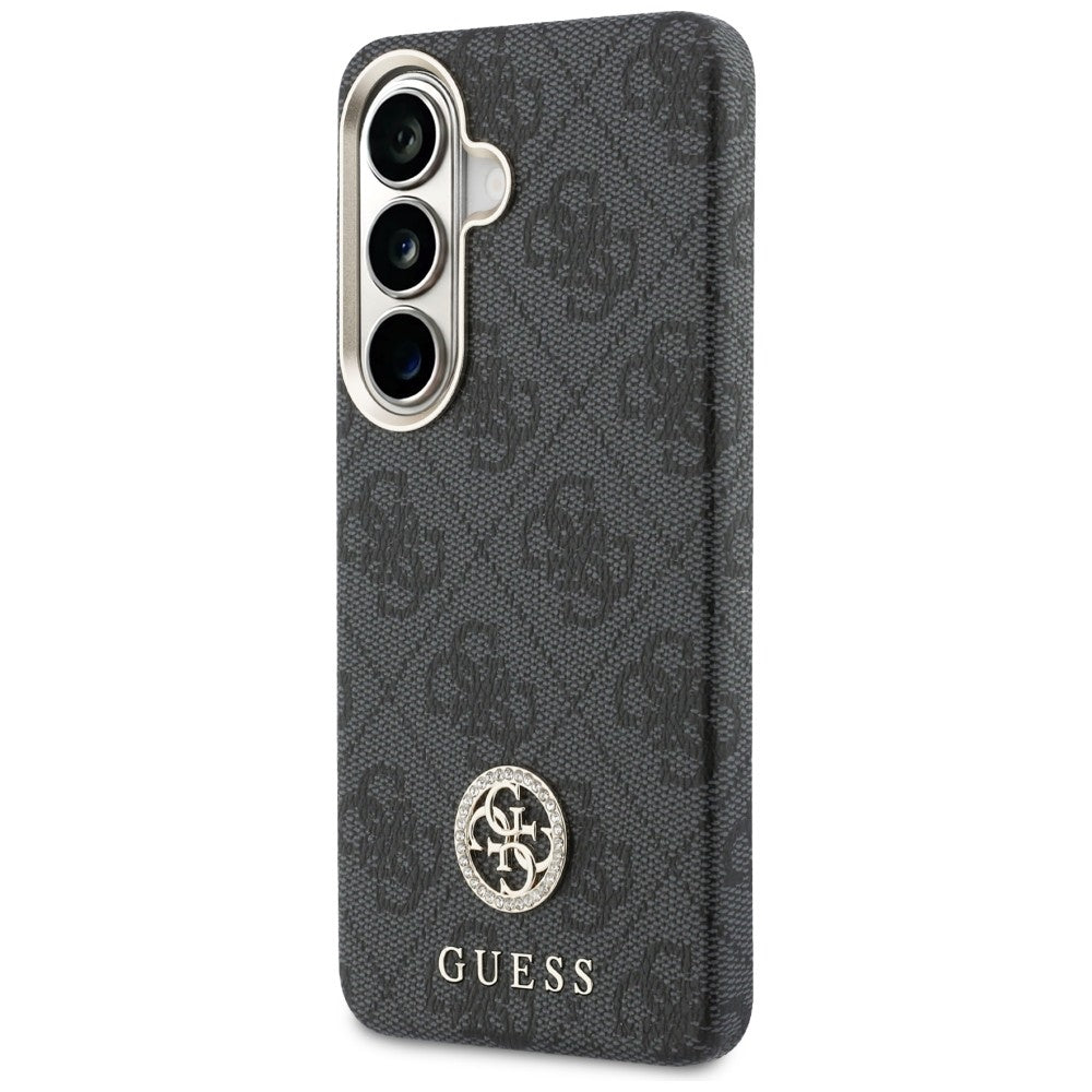 MagSafe-deksel for Samsung Galaxy S26 Plus S947, Guess, 4G Rhinestone Rundt Logo, Svart