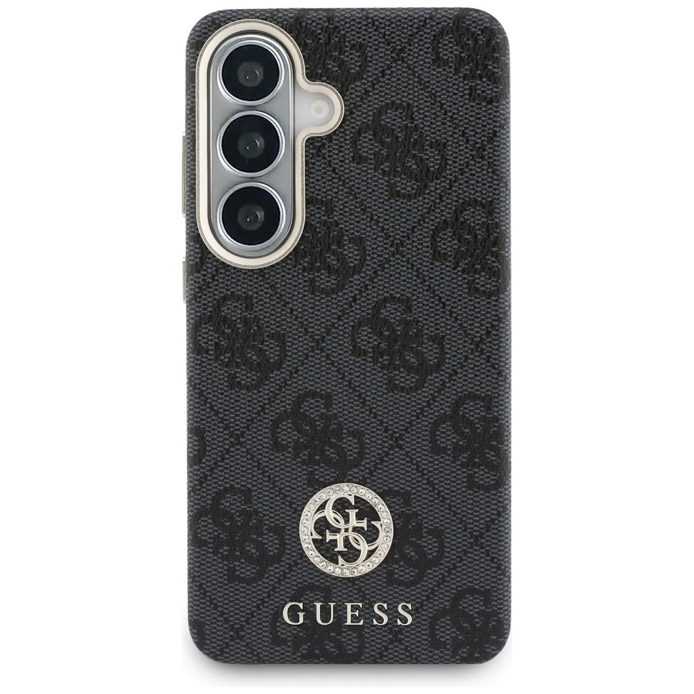 MagSafe-deksel for Samsung Galaxy S26 Plus S947, Guess, 4G Rhinestone Rundt Logo, Svart