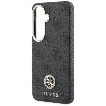MagSafe-deksel for Samsung Galaxy S26 Plus S947, Guess, 4G Rhinestone Rundt Logo, Svart