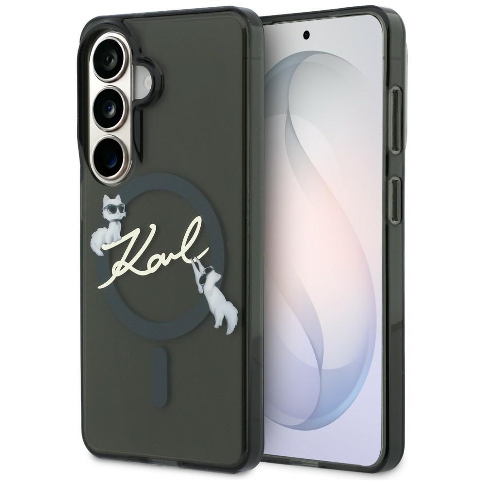 MagSafe-deksel for Samsung Galaxy S26 Plus S947, Karl Lagerfeld, IML Choupette Karl Script Logo, Svart