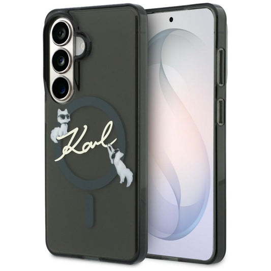 MagSafe-deksel for Samsung Galaxy S26 Plus S947, Karl Lagerfeld, IML Choupette Karl Script Logo, Svart