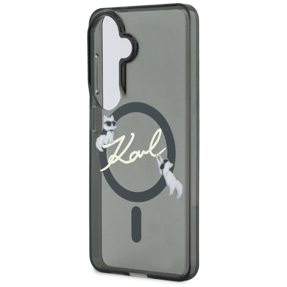 MagSafe-deksel for Samsung Galaxy S26 Plus S947, Karl Lagerfeld, IML Choupette Karl Script Logo, Svart