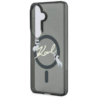 MagSafe-deksel for Samsung Galaxy S26 Plus S947, Karl Lagerfeld, IML Choupette Karl Script Logo, Svart