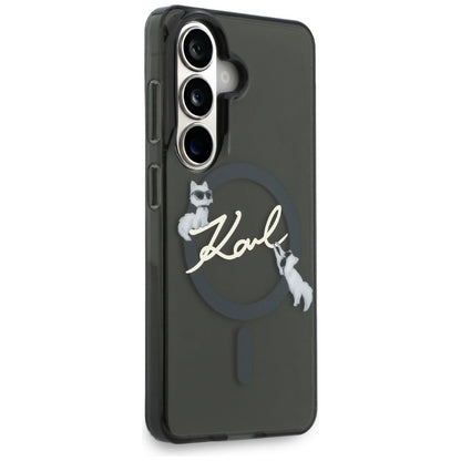 MagSafe-deksel for Samsung Galaxy S26 Plus S947, Karl Lagerfeld, IML Choupette Karl Script Logo, Svart