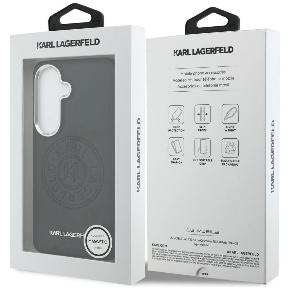 MagSafe-deksel for Samsung Galaxy S26 Plus S947, Karl Lagerfeld, Karl Round Point Logo, svart