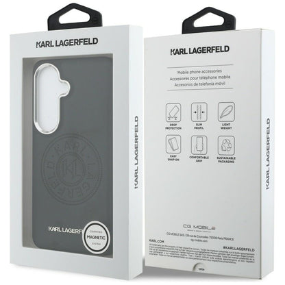 MagSafe-deksel for Samsung Galaxy S26 Plus S947, Karl Lagerfeld, Karl Round Point Logo, svart