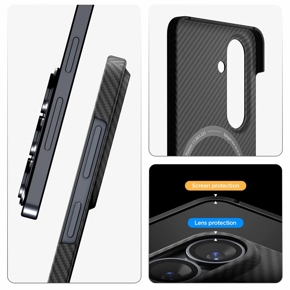 MagSafe-deksel for Samsung Galaxy S26 Plus S947, Spigen, Air Skin, svart ACS11048