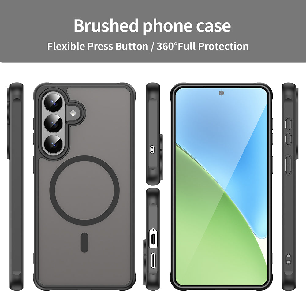 MagSafe-deksel for Samsung Galaxy S26 Plus, Techsuit, HaloFrost II, Svart