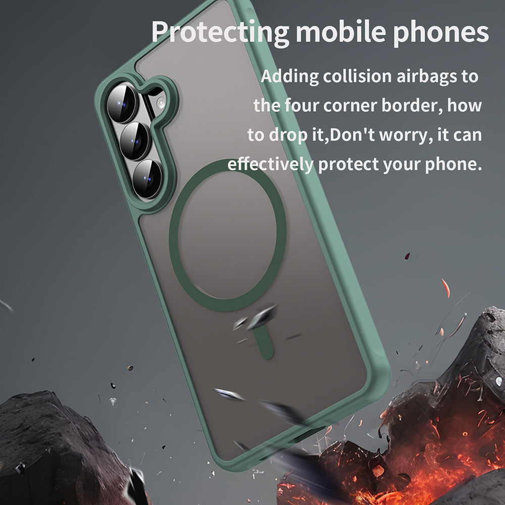 MagSafe-deksel for Samsung Galaxy S26 Plus, Techsuit, HaloFrost II, Grønn