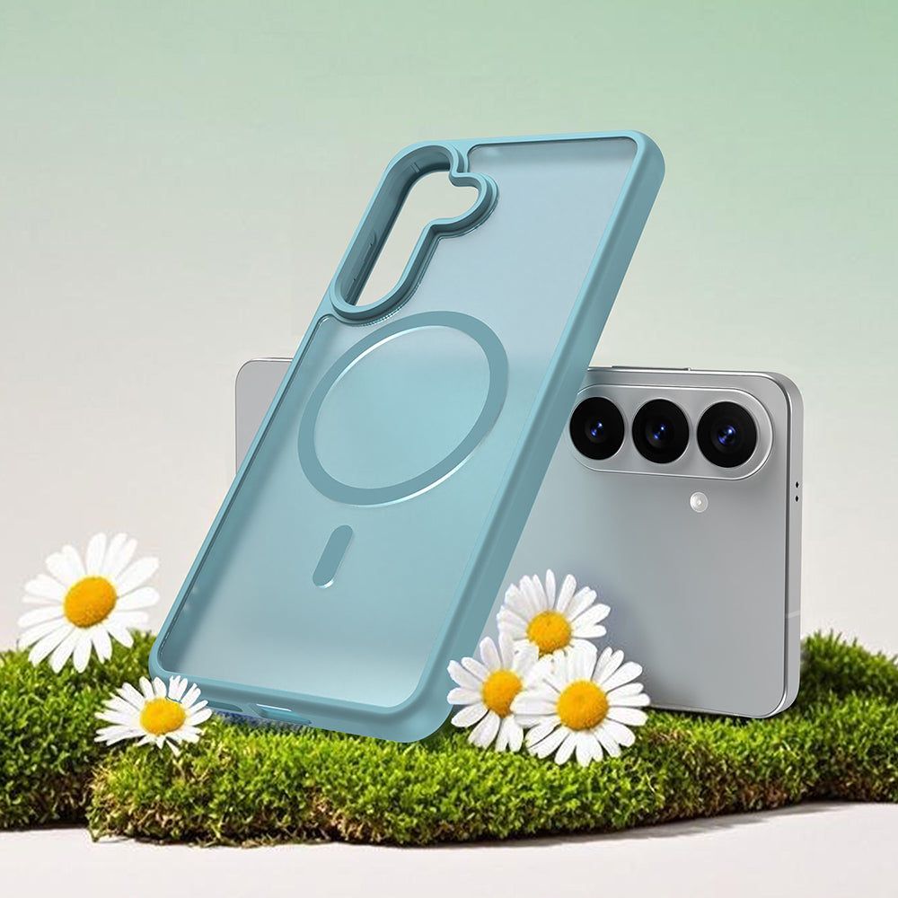 MagSafe-deksel for Samsung Galaxy S26 Plus, Techsuit, HaloFrost II, Lys Grønn