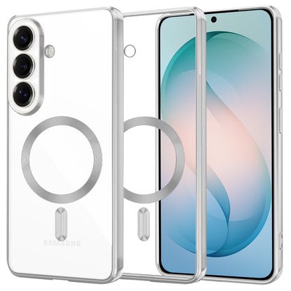 MagSafe-deksel for Samsung Galaxy S26 Plus, Techsuit, Luxury Crystal, Sølv