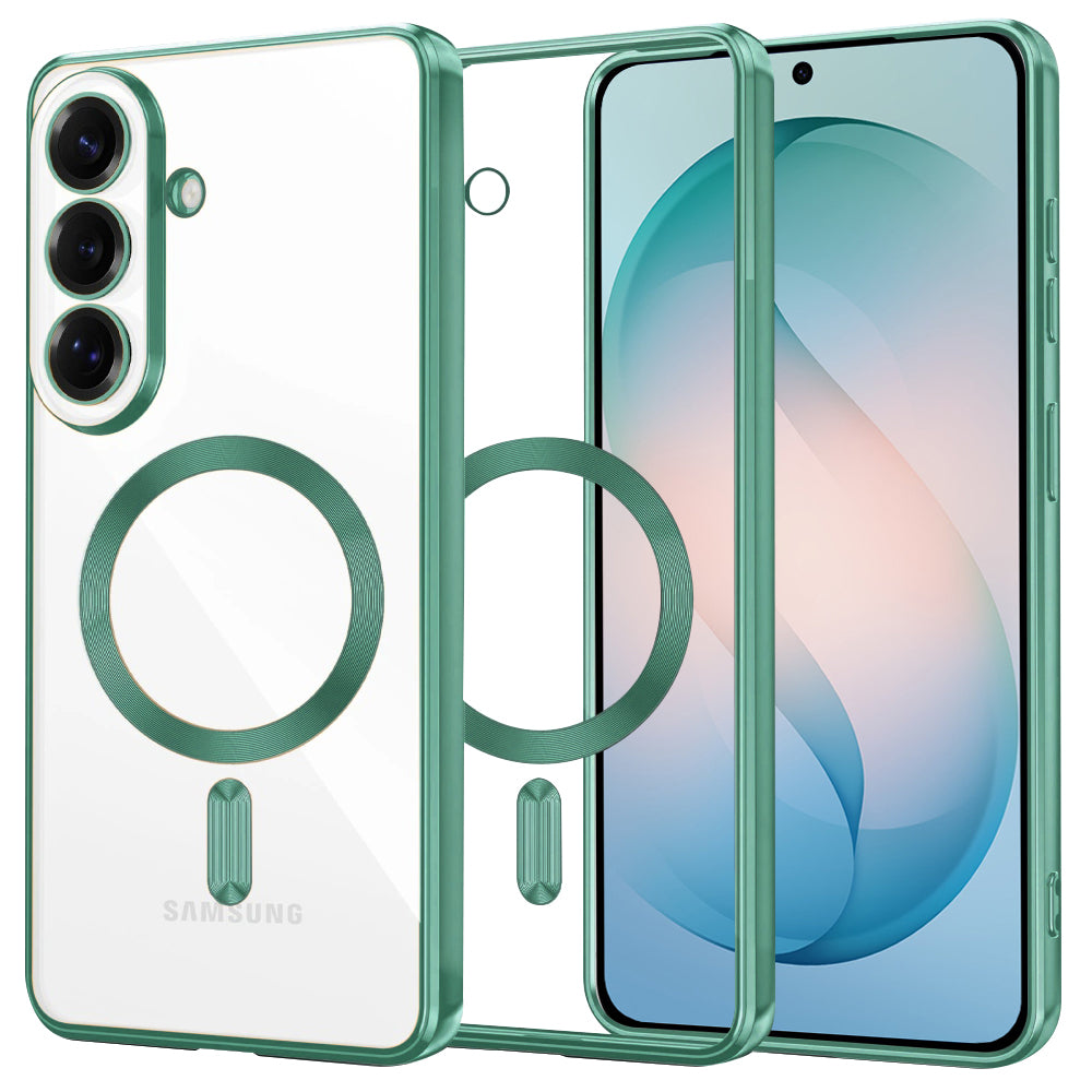 MagSafe-deksel for Samsung Galaxy S26 Plus, Techsuit, Luxury Crystal, Lys Grønn