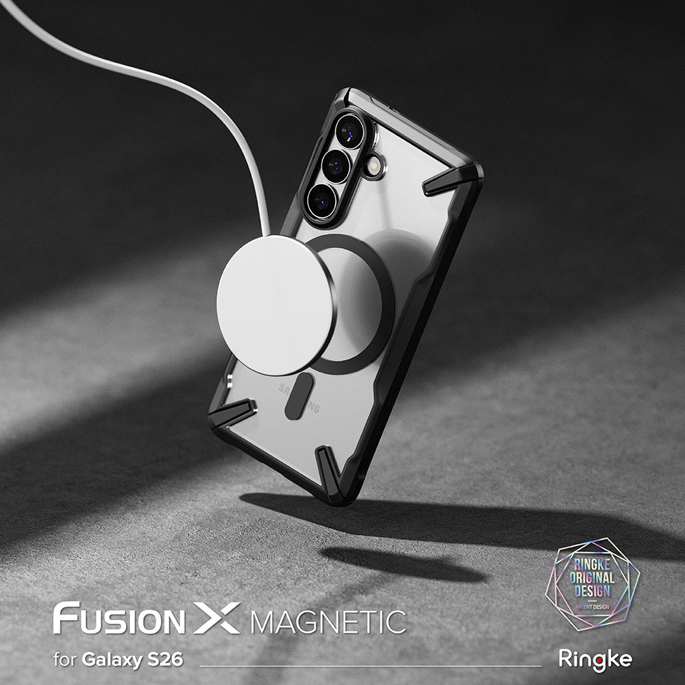 MagSafe-deksel for Samsung Galaxy S26, Ringke, Fusion X, Svart
