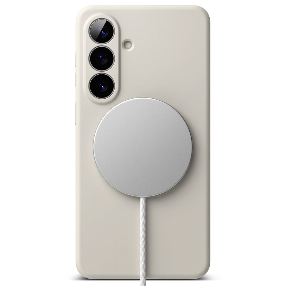 MagSafe-deksel for Samsung Galaxy S26, Ringke, Silikon, Krem