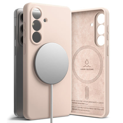 MagSafe-deksel for Samsung Galaxy S26, Ringke, Silikon, Rosa