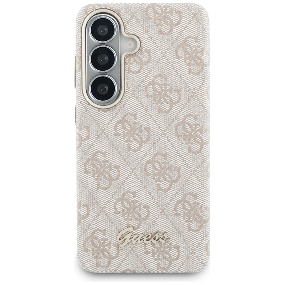 MagSafe deksel for Samsung Galaxy S26 S942, Guess, 4G Script Logo, Rosa