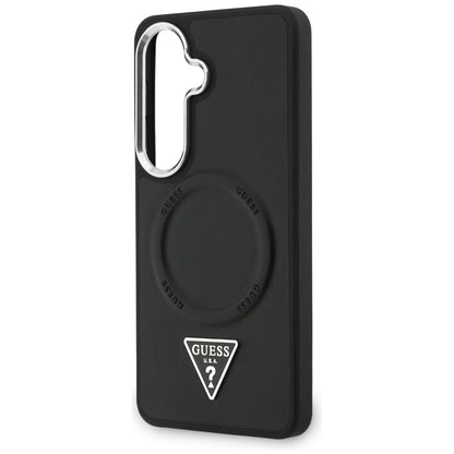 MagSafe-deksel for Samsung Galaxy S26 S942, Guess, Embossed Ring Triangle Logo, Svart