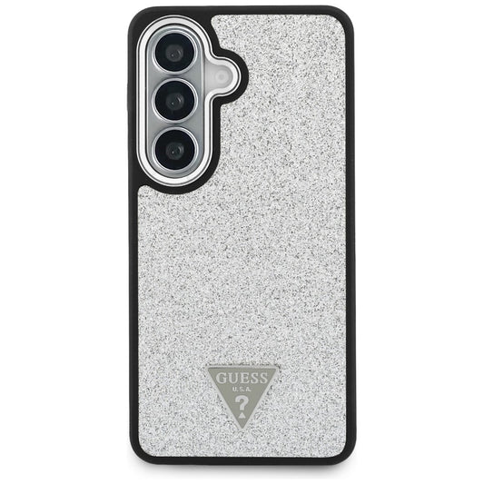 MagSafe-deksel for Samsung Galaxy S26 S942, Guess, Fast Glitter Triangle Logo, Sølv