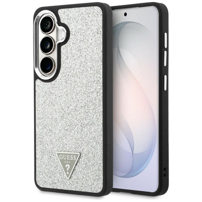 MagSafe-deksel for Samsung Galaxy S26 S942, Guess, Fast Glitter Triangle Logo, Sølv