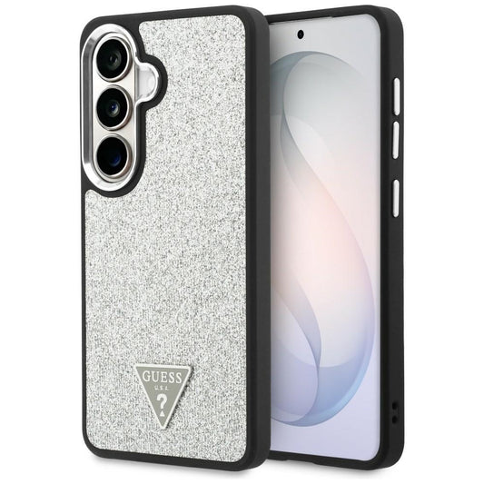 MagSafe-deksel for Samsung Galaxy S26 S942, Guess, Fast Glitter Triangle Logo, Sølv